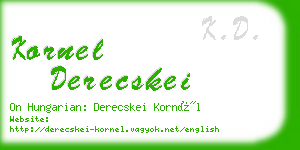 kornel derecskei business card